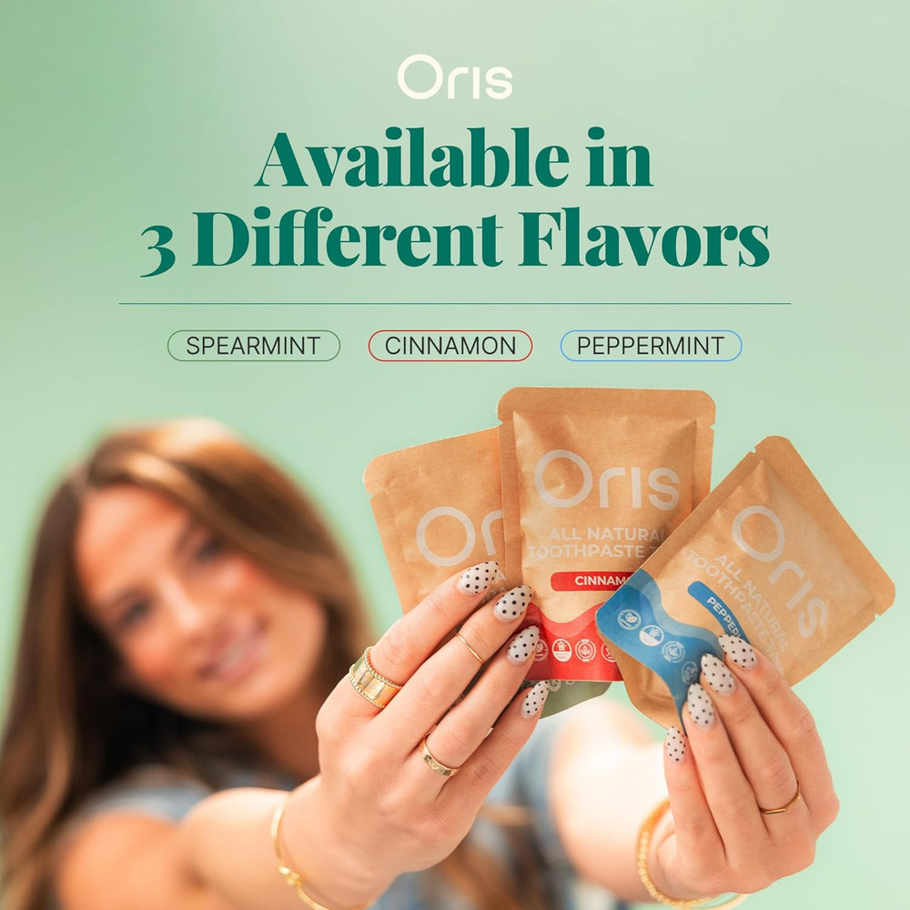 Oris Natural Toothpaste Tabs - Chewable Toothpaste Tablets for Sensitive Teet...