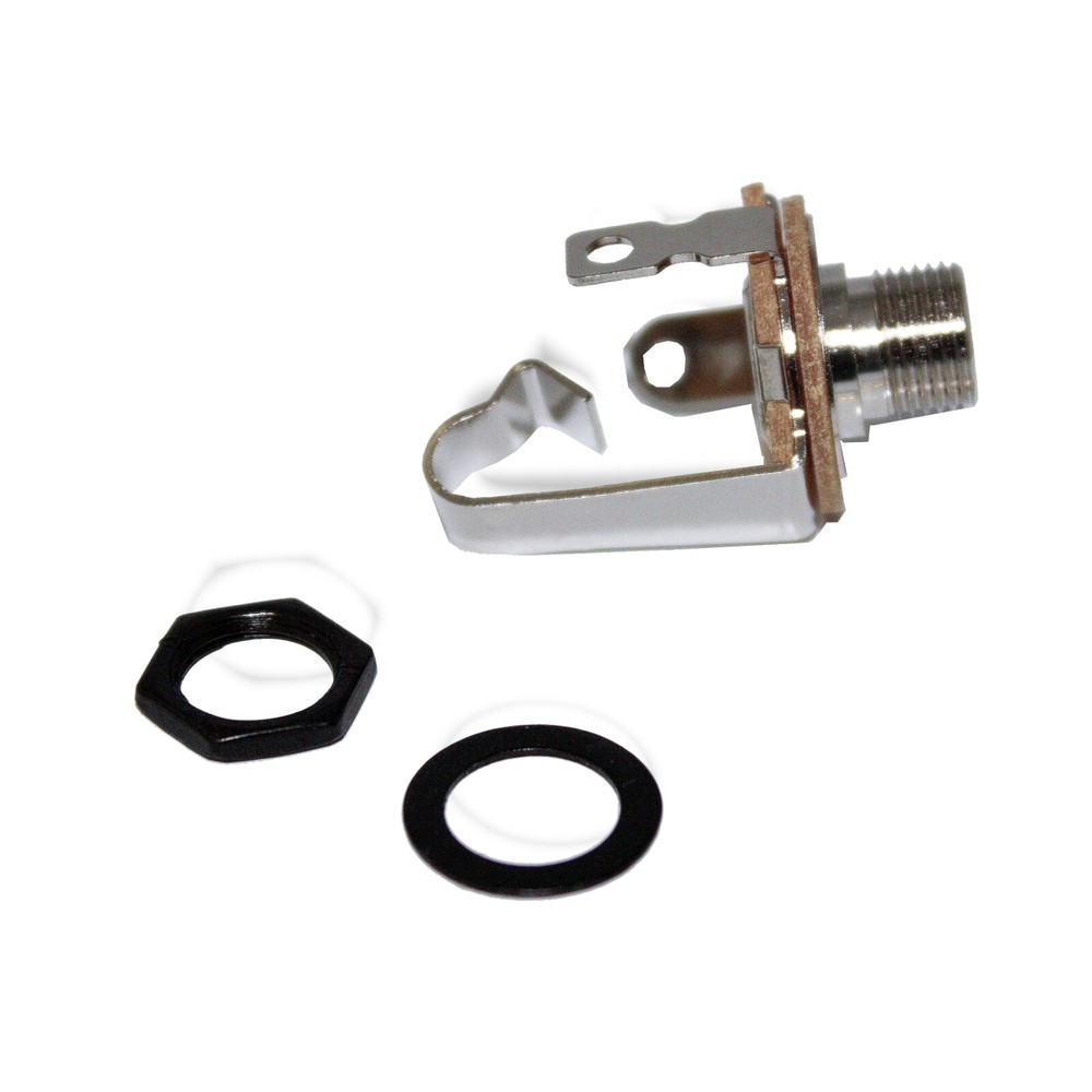 Jack 1/4" Mono Jack Black Trim 081332BK-M