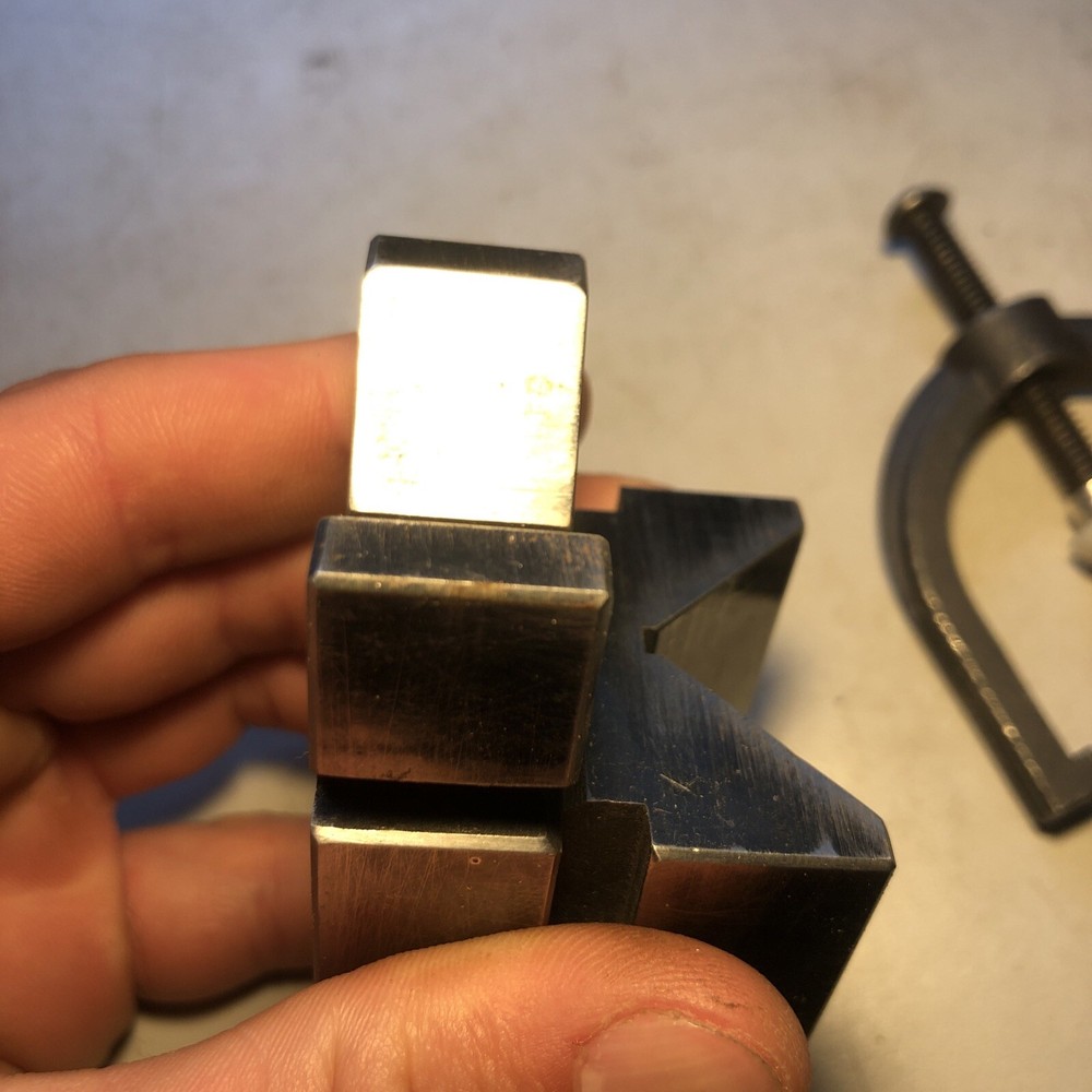 Tool Makers V Block With Clamp Double Sided V Block