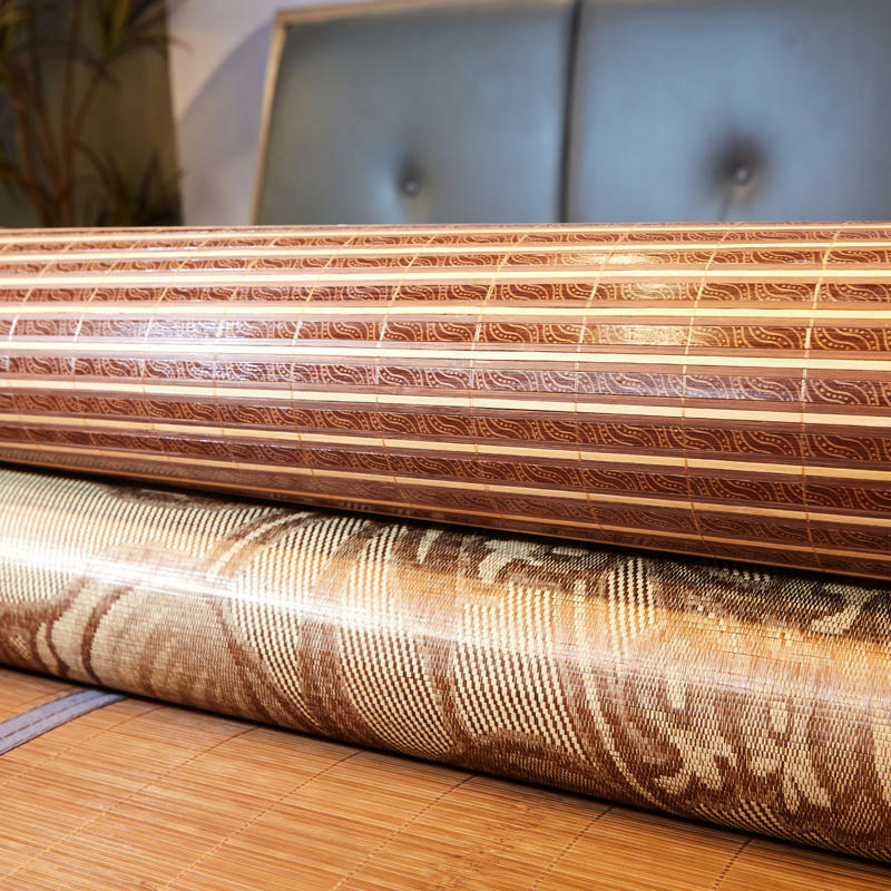 Bamboo Mat Folding Double Faces Cool Mat For Summer Multi Size Bed Mat Embroider