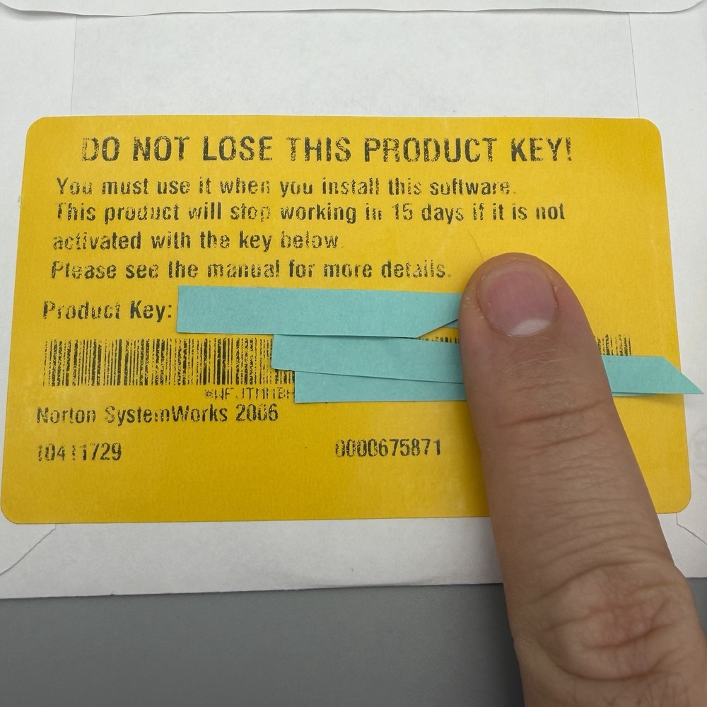 Norton SystemWorks 2006 Standard Edition Windows XP Software CD-ROM W/ Key