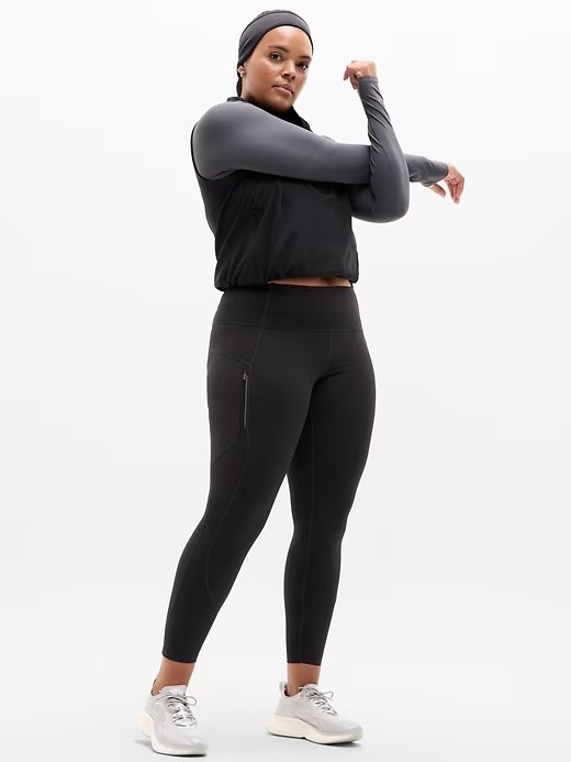 ATHLETA Rainier High Rise Legging M Medium | Black tight #487745 NEW