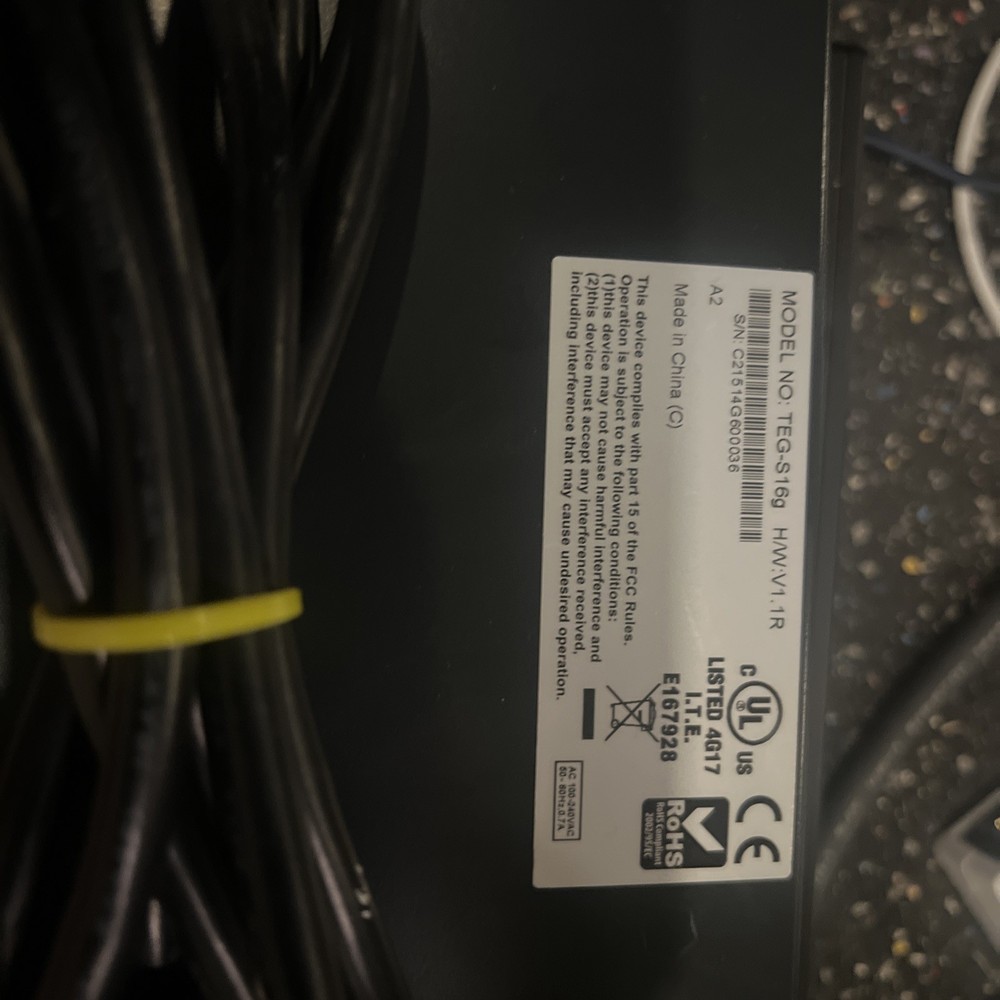 TRENDnet (TEG-S16g) 16-Ports Rack-Mountable Switch