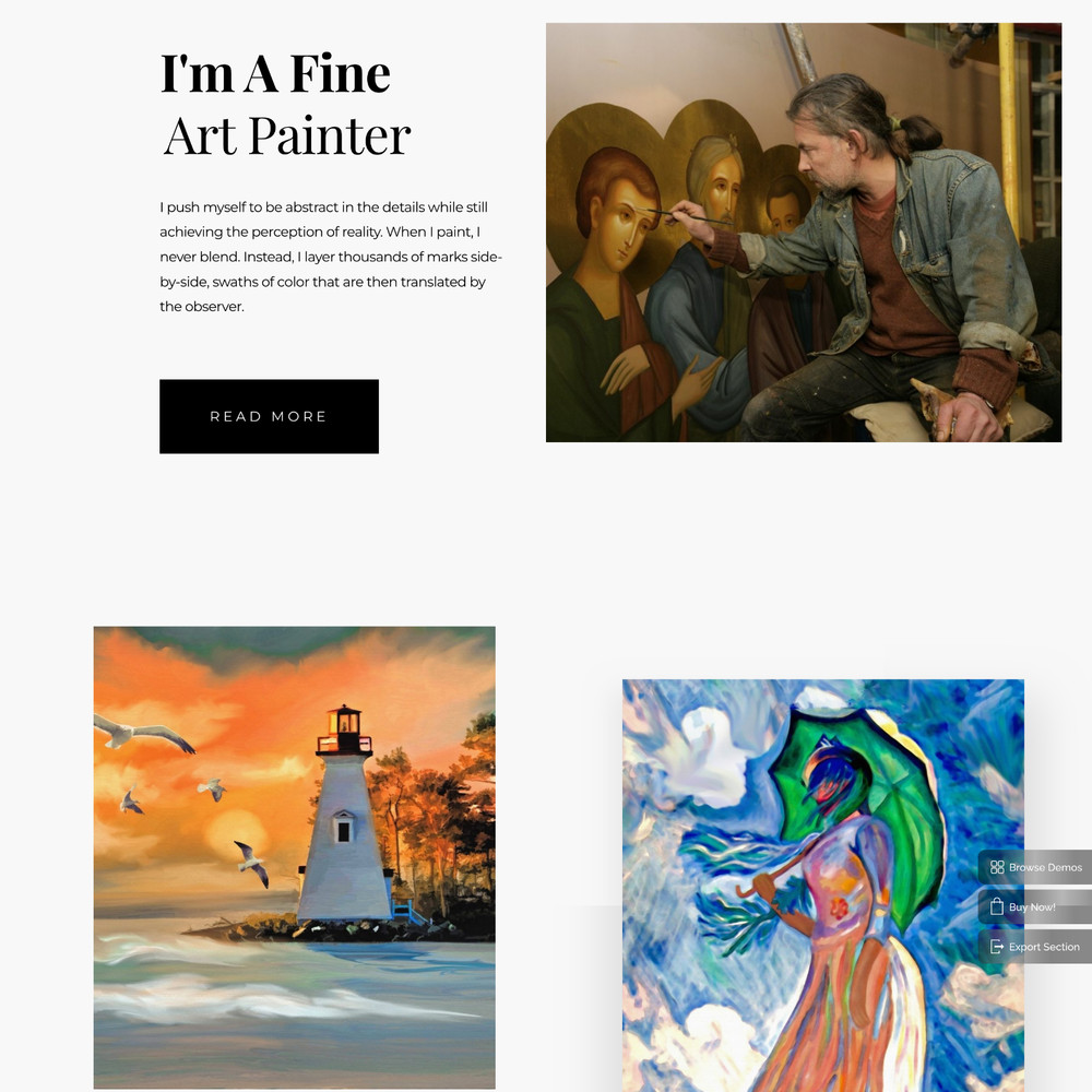 Art Painter Website Design with Free VPS Web Hosting and Installation