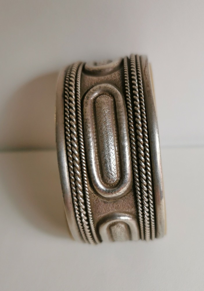 Bangle Silver 925 Width 3.2cm Handmade