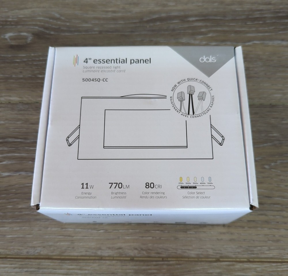 DALS Lighting 5004SQ-CC 4” Essential Panel Square Recessed Light