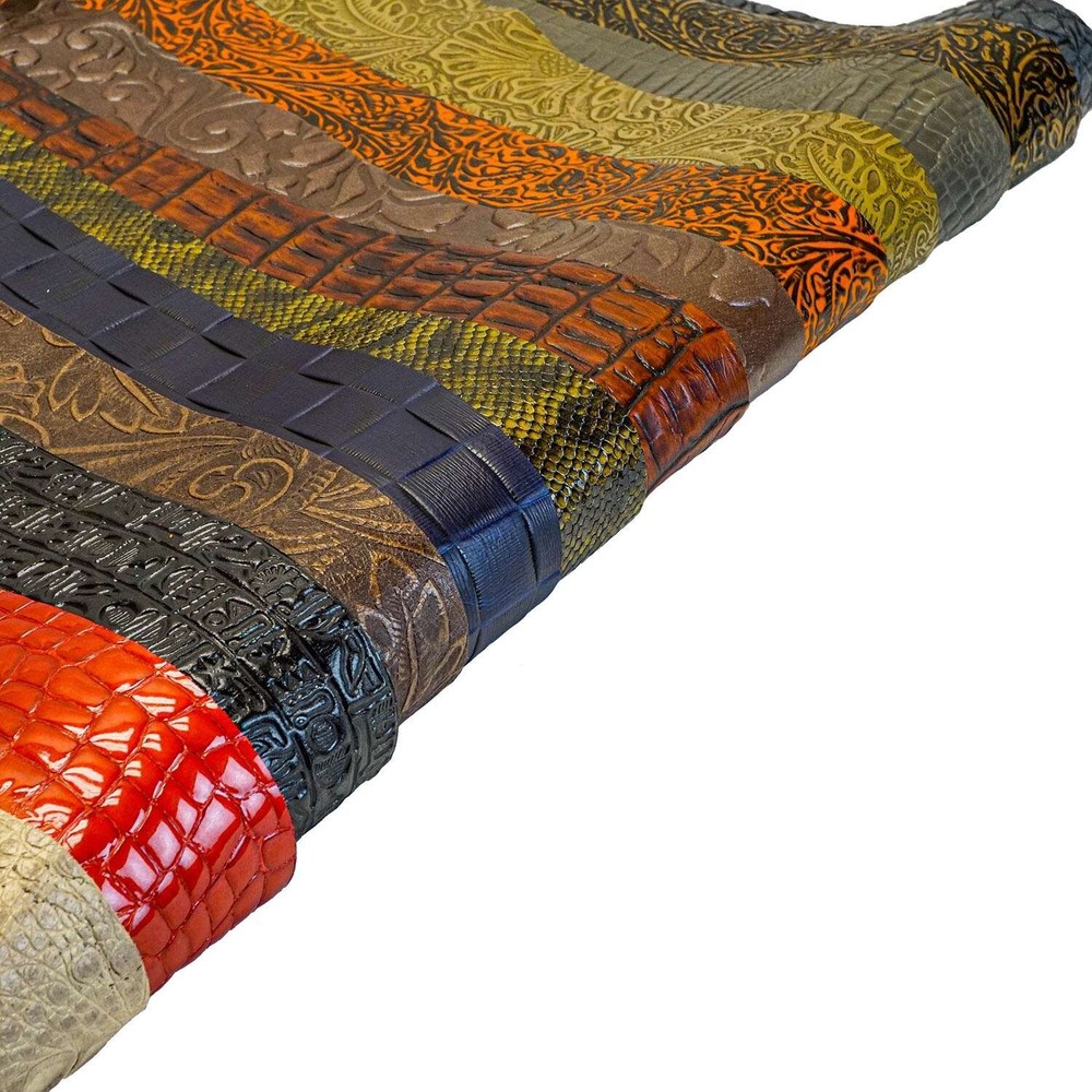 Assorted Embossed Leather Bundle 30 Sq Ft – Springfield Leather