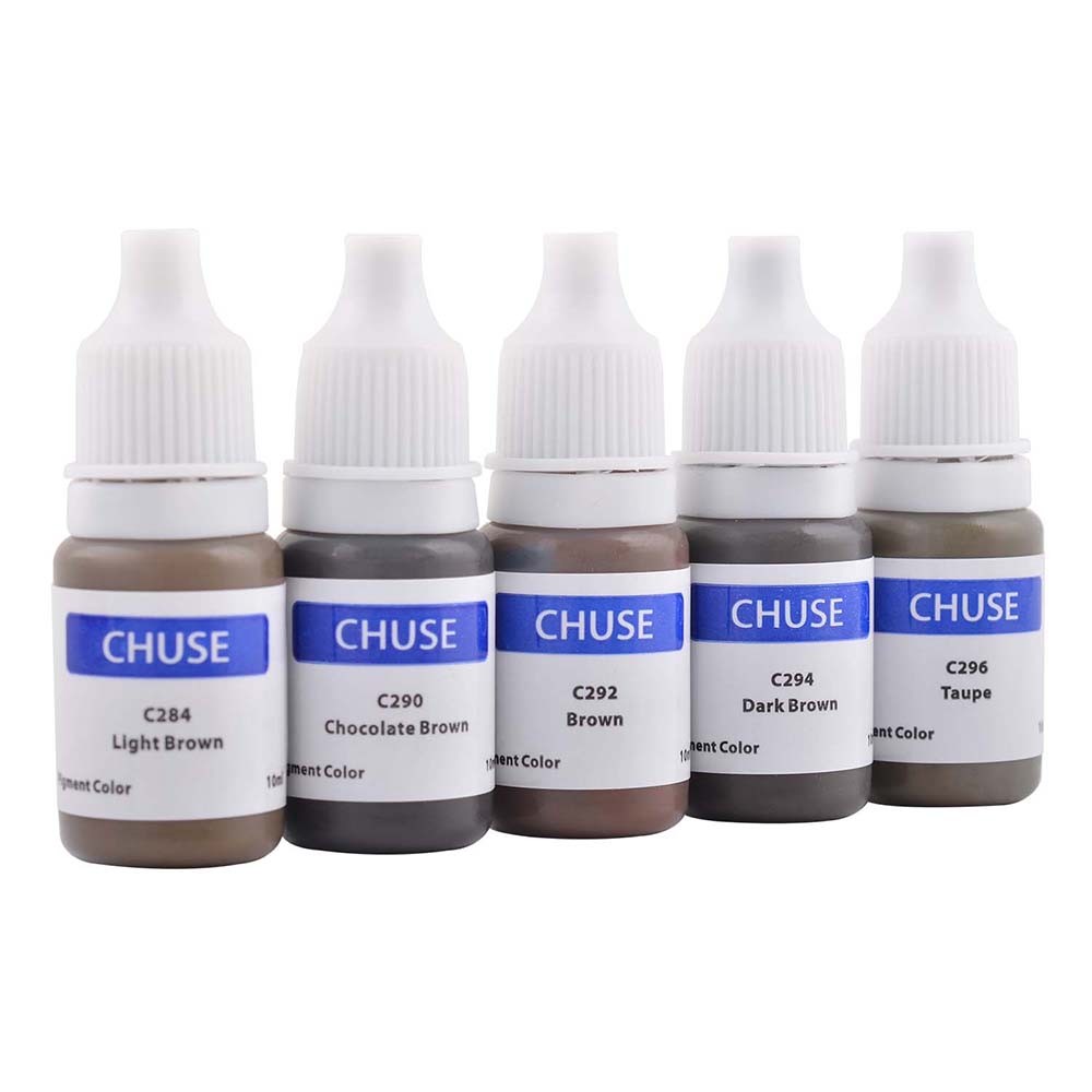 CHUSE Microblading Pigment Permanent Makeup Eyebrow Liner Tattoo Ink Color Brown