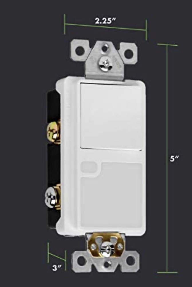Topgreener TG115SGL White Single Pole Decorator Switch with Guide Light