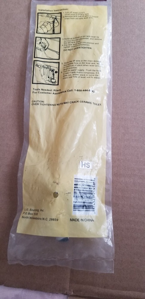 Tank Lever 24458 Chrome Plated Handle , NOS