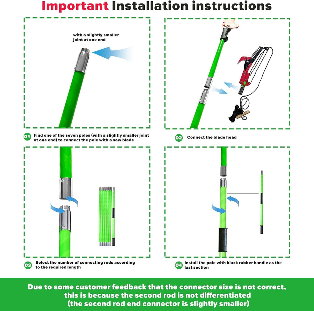 Pole Saw for Tree Trimming - 30 FT Extendable Tree Pruner, Long Handle Tree Trim