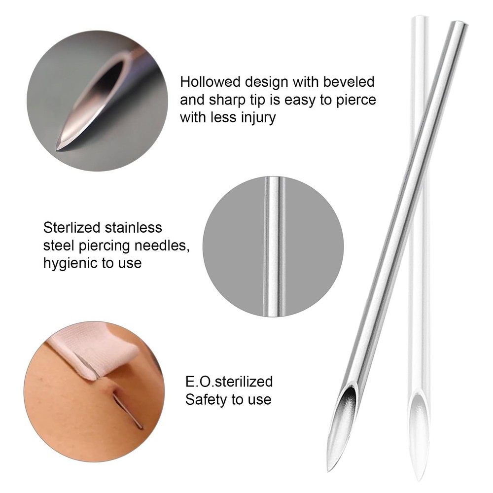 Autdor Belly Piercing Kit 13Pcs Button 13pcs, Silver