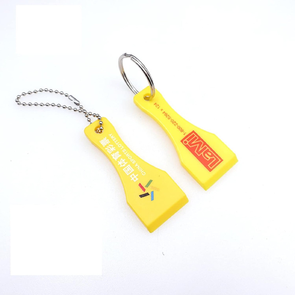 Plastic Scraper Tool Keychain, Scraper for Lottery Ticket, Scoop Shape Scratcher