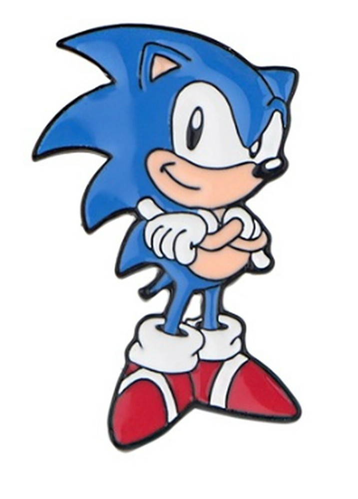 Sonic Game Character Standing Enamel Metal Pin