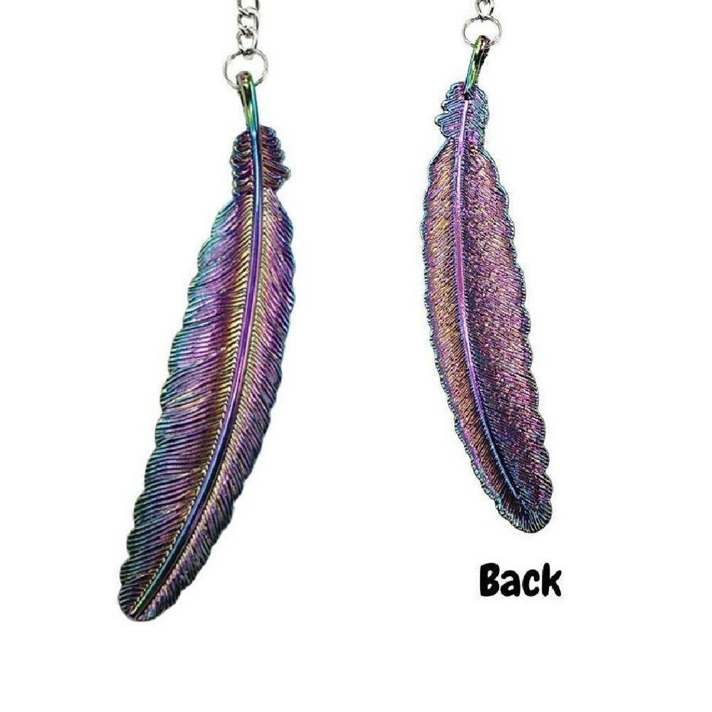 Iridescent Feather Chalk Holder Billiards Pool Pocket Chalker Master Chalk Gift