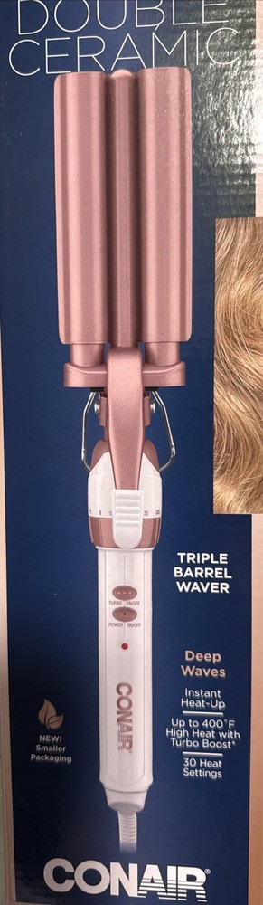 Conair Double Ceramic Triple Barrel Curl Styling Waver - .75"