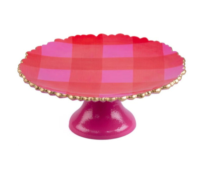 Charlotte Buffalo Enameled Cake Stand - Small