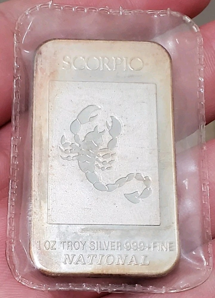 1 Oz Silver SCORPIO Sealed Bar.