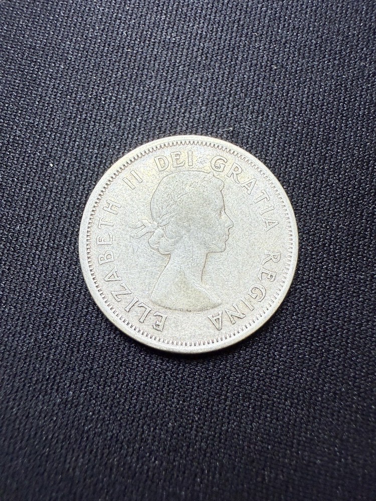 1953 Canada 25 Cents Coin Silver Toned Example