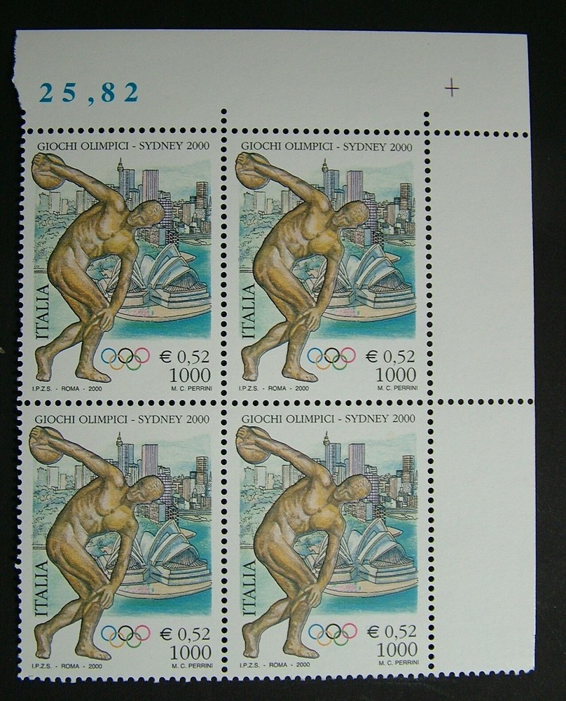 2000 Italy Quarter Olympic Games Sydney 2000 1000 Lira MNh