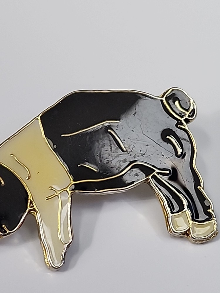 Black & White Pig Lapel Pin