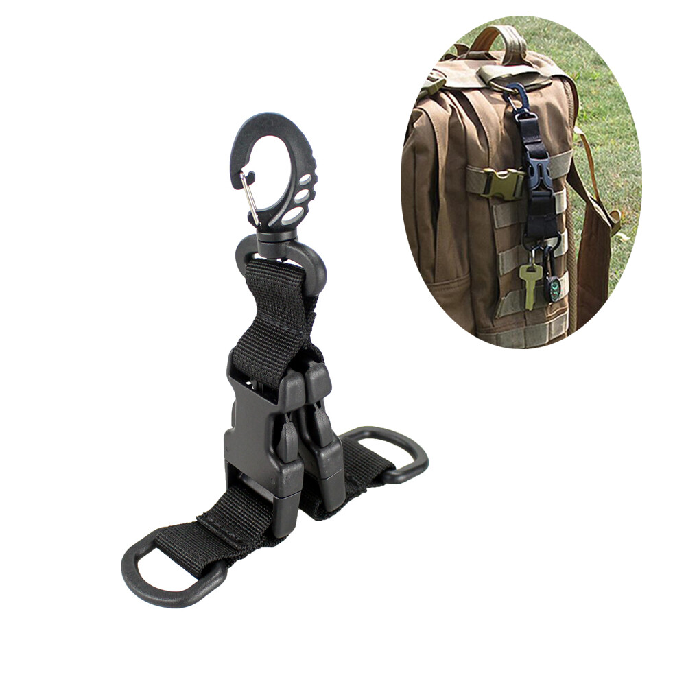 Molle Webbing Backpack Clips Ribbon Buckle Attach D-Type Hanging Ring Keychain