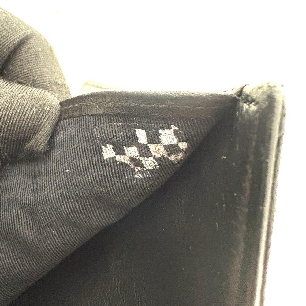 CHANEL Bi-fold Wallet Bicolore Coco Mark Double Snap Closure Black, Authentic