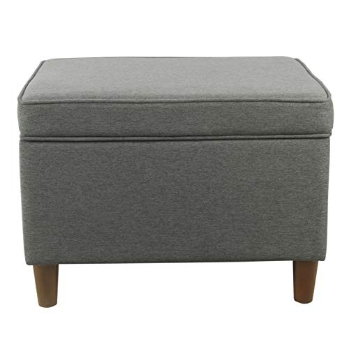 24" Storage Ottoman, Gray Gary