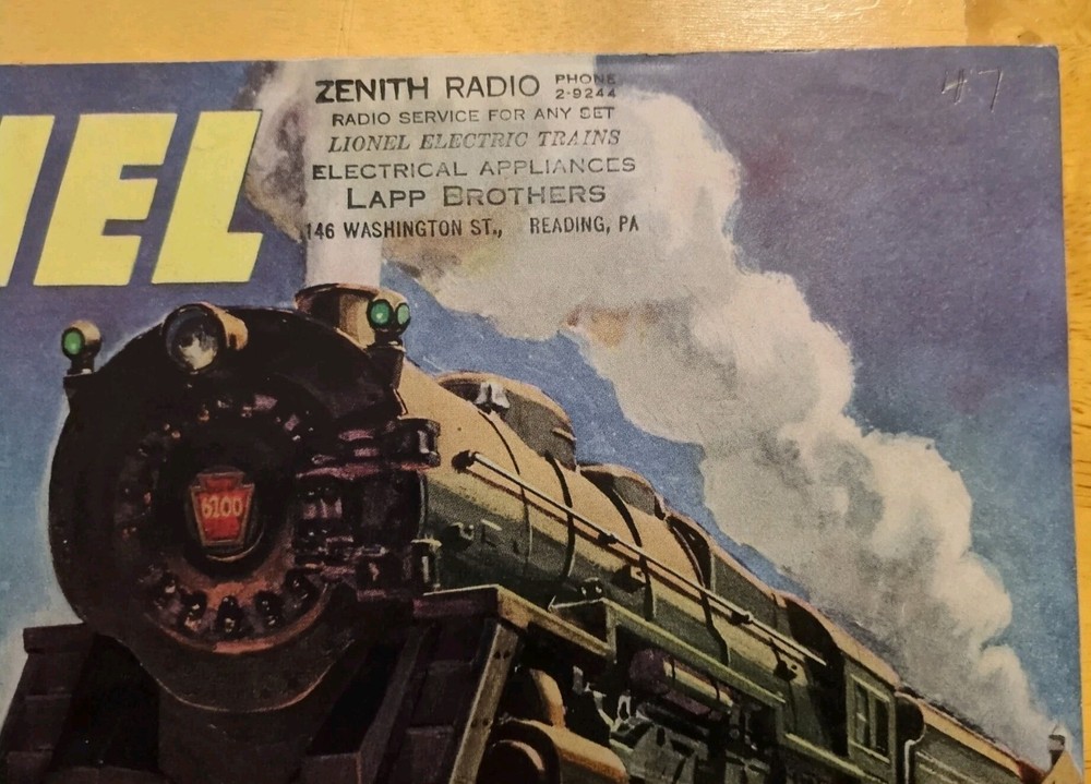 Vintage Lionel Train Catalog 1947