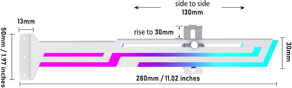 ARGB GPU Support Bracket, RGB GPU Brace Support, 5V 3Pin Addressable GPU Holder,