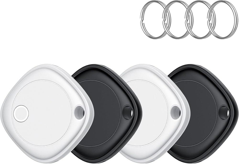 4 Pack - Air Tracker Tags, Bluetooth Tracker Works with Apple Find My APP (iOS)