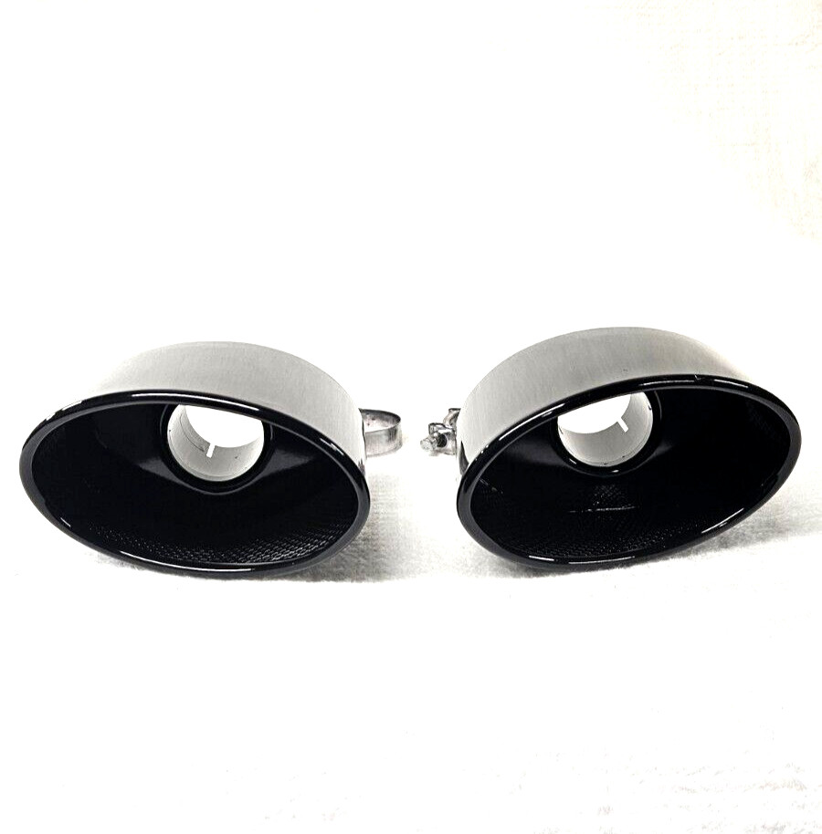 Audi RS6 RS5 RS4 RS3 LARGE Conversion Trims Exhaust tailpipe TIPS A5 A6 BLACK