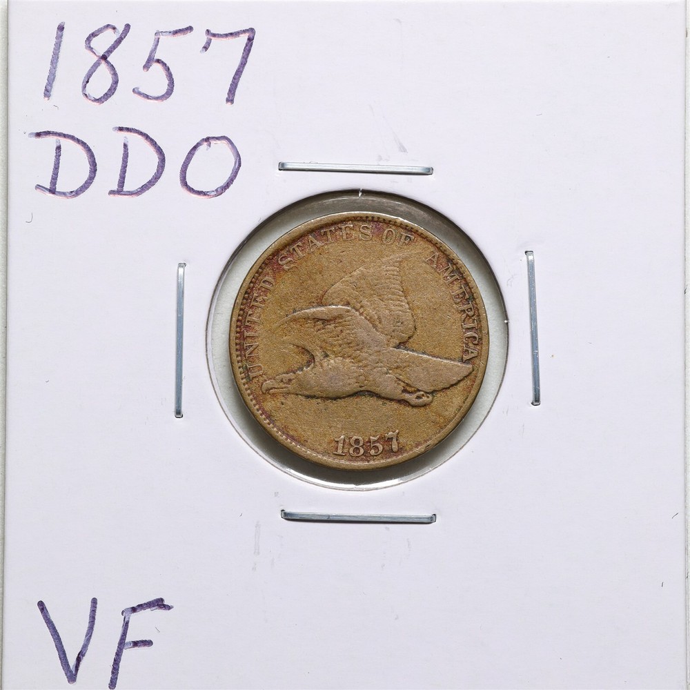 1857 DDO 1C Flying Eagle Cent in VF Condition #2725