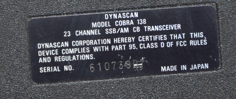 Cobra 23 Channel SSB/AM CB Transceiver Model 134.