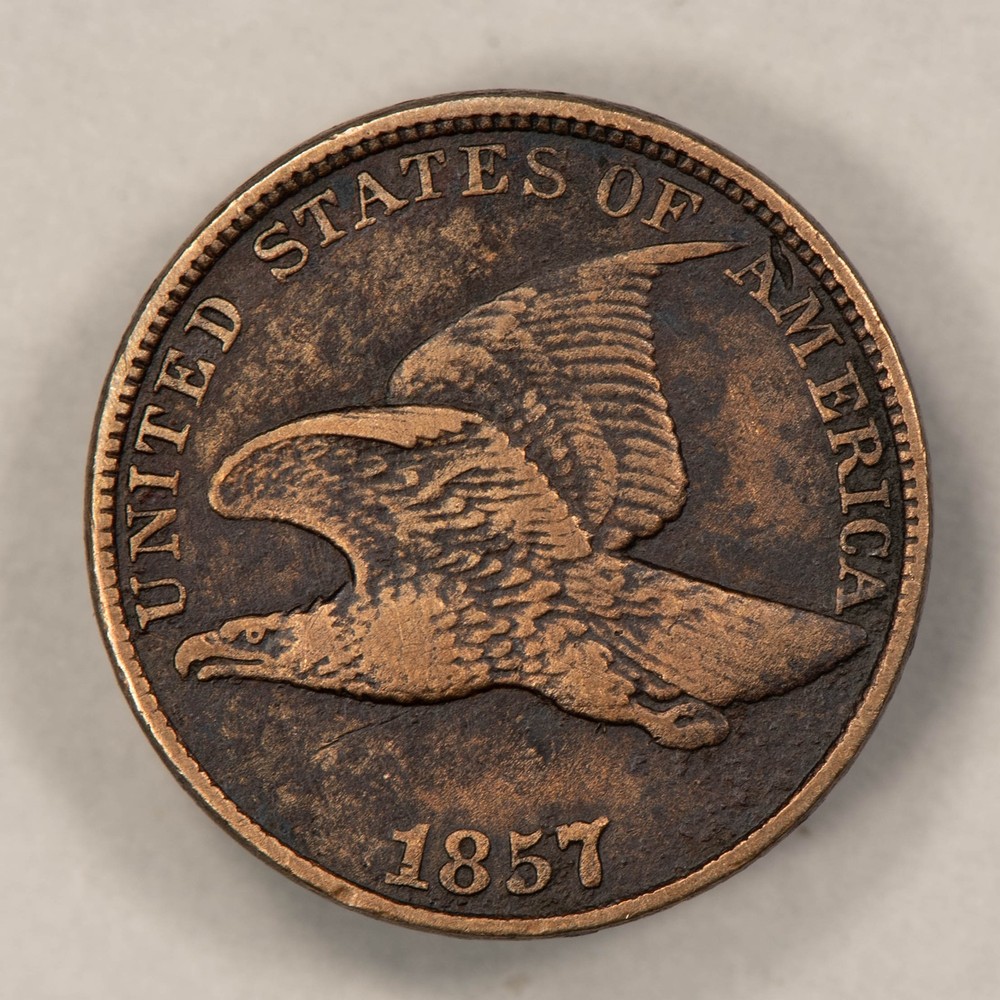 1857 1c Flying Eagle Small Cent - VF - SKU-Y6460
