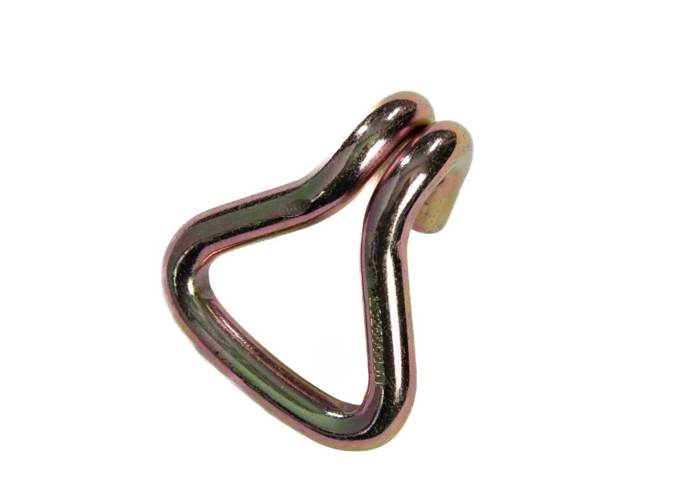 4 pcs - 2" Heavy Duty Double J Wire Hook tie down strap cargo webbing rigging