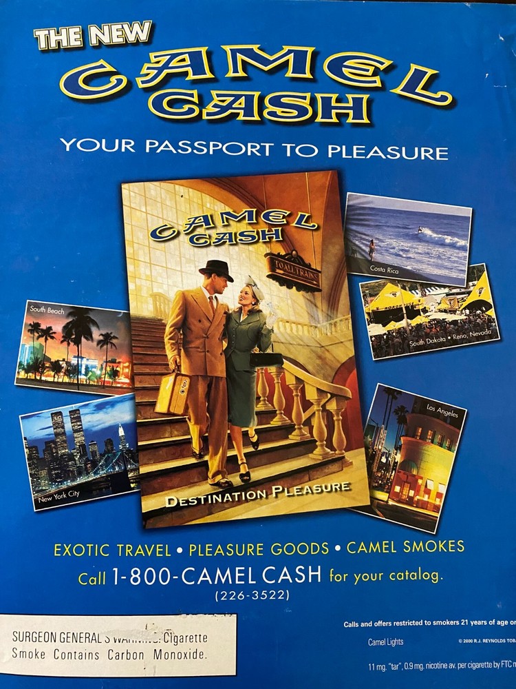 Camel Cigarettes, Full Page Vintage Large Format Print Ad