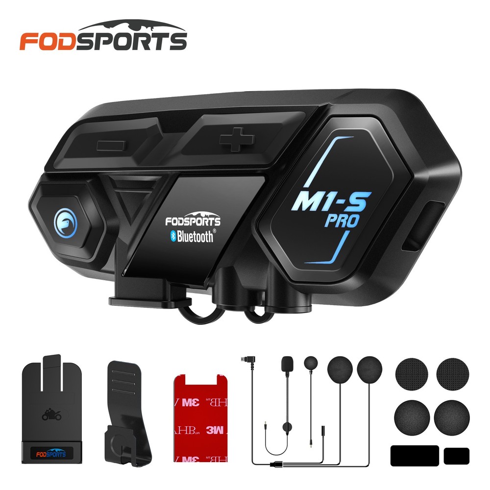 US 1/2/3/4-Pack M1-S PRO Motorcycle Bluetooth Intercom | 10 Riders | 2000m Range