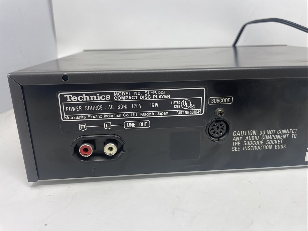 Technics SL-PJ33 Compact Disc Player Made in Japan Digital Filter Works