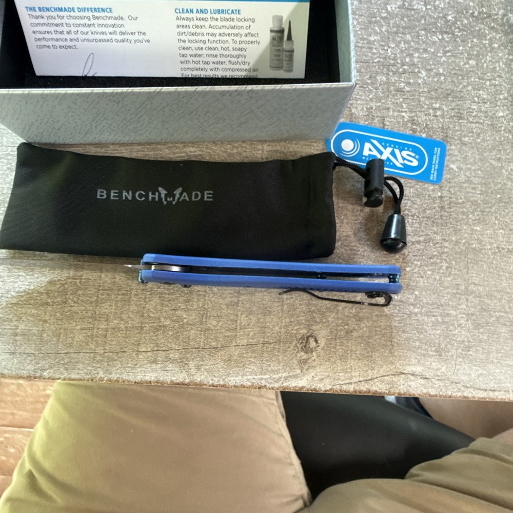 Bugout* 535 Blue S30V AXIS Lock EDC Stainless Blade Authniticity unverified