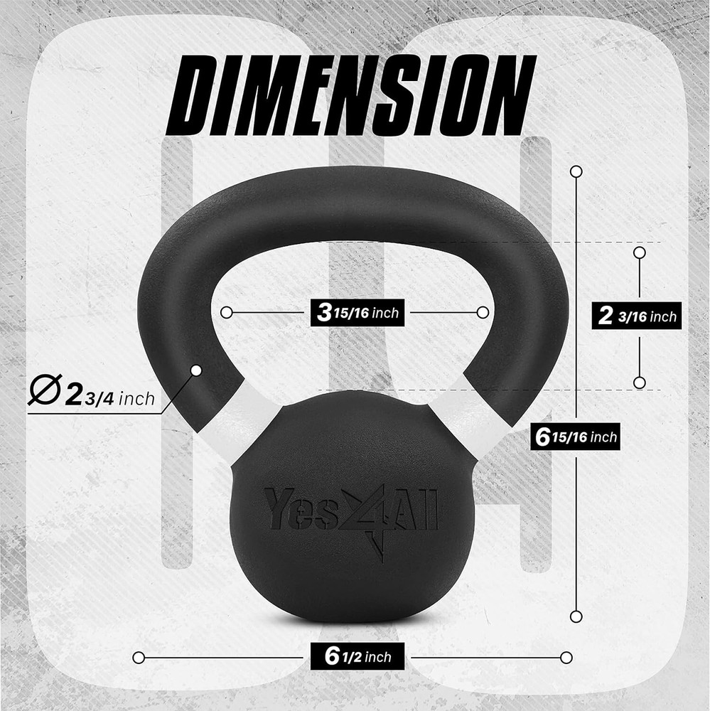 Versatile 4kg Powder Coated Cast Iron Kettlebell - Strength Training Essential