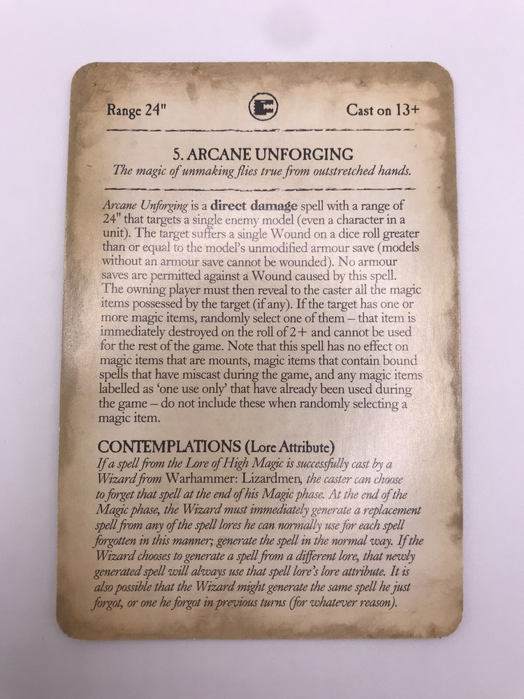 Warhammer Lizardmen Battle Magic Cards Classic