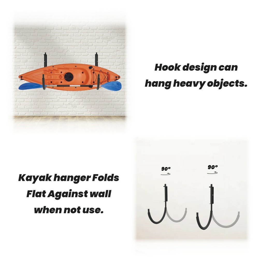 Storage Kayak Wall Mount Rack Holder Paddleboard Surfboard Wakeboard Snowboard