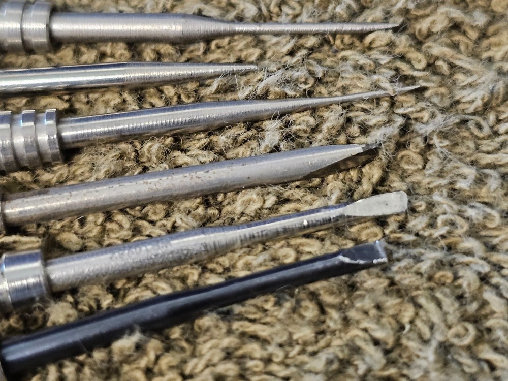 6 General Precision Screwdriver Mini Driver Bit Set Changeable Tips USA Slotted