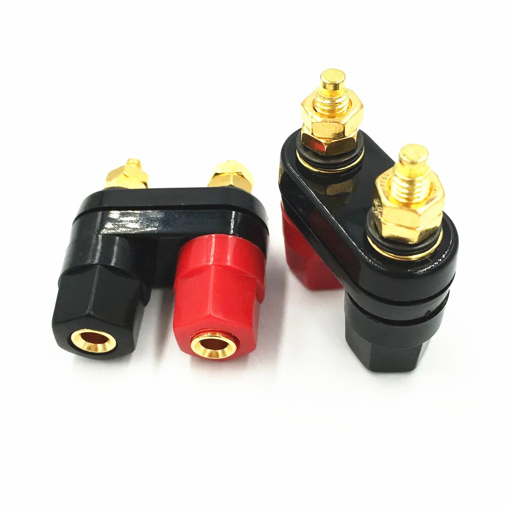 10 Pcs Speaker Amplifier Terminal Binding Post Dual 2-way Plug Connector