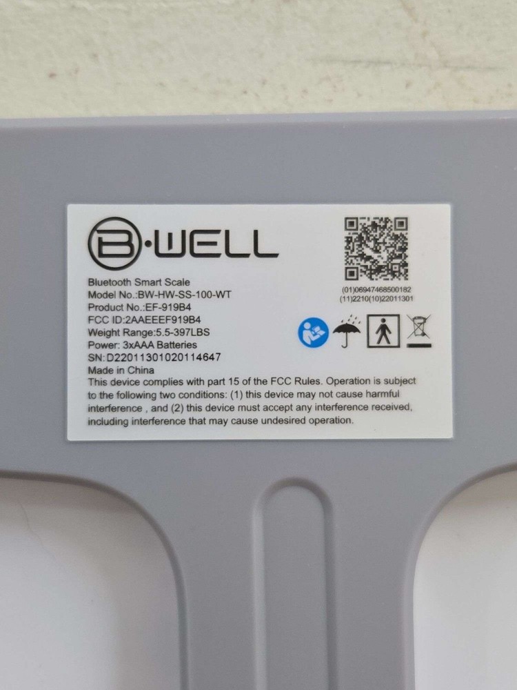 BWell Bluetooth Smart Scale