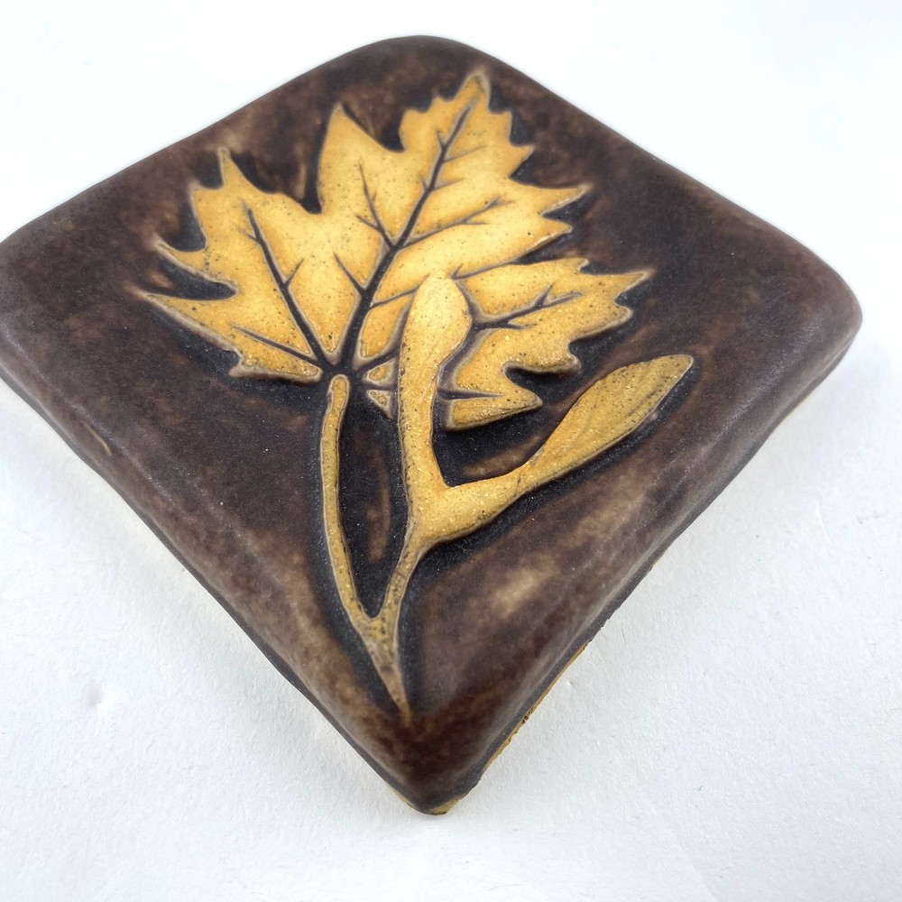 Maple Leaf 4x 4" Ceramic Art Tile by Gretchen Kramp