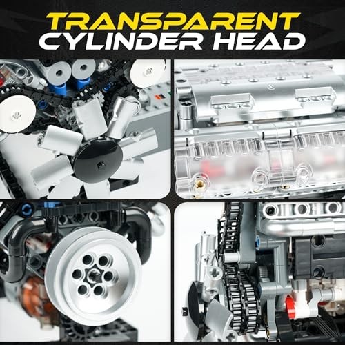 DIY Mini V8 Engine Model Kit - Functional STEM Engineering Project for Ages 14+