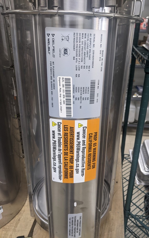 Delfield DIS-913 Plate Dispenser, Drop-in Type
