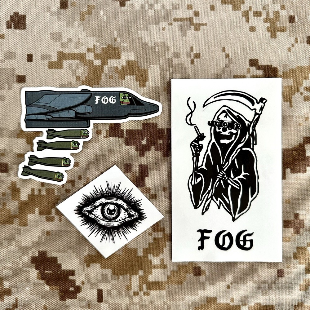 Forward Observations Group FOG Pano Repaer PePe Sticker Set